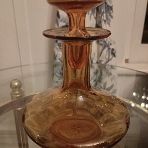 Amber Glass Decanter Bottle
